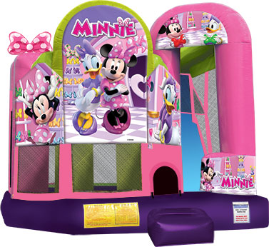 Minnie Mouse bounce house slide combo