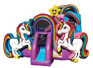 Unicorn Bounce House with Slide